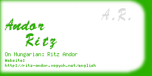 andor ritz business card